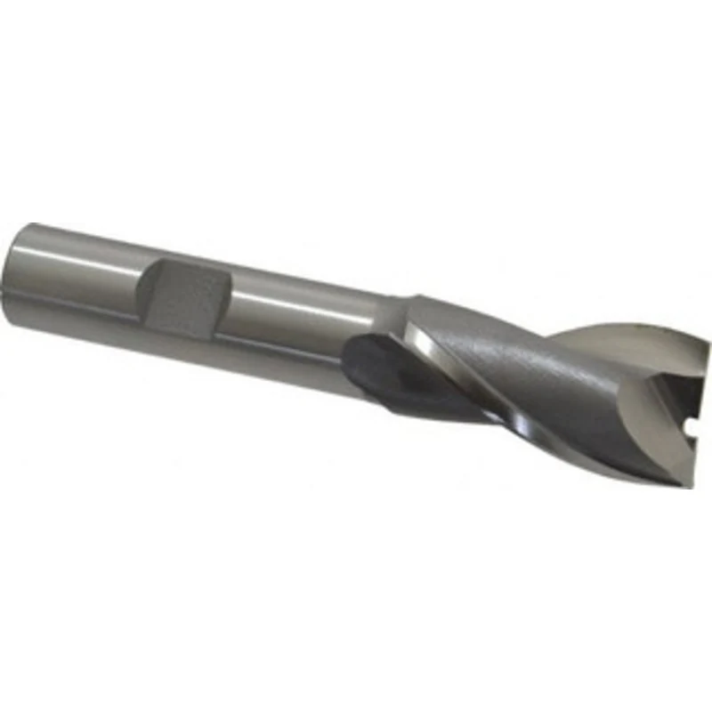 OSG 23/32, 1-5/16 LOC, 1/2 Shank Diam, 3-5/16 OAL, 2 Flute, Cobalt Square End Mill Single End, Uncoated, Spiral Flute...